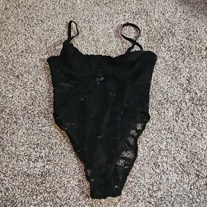 Forever 21 Black Lace Bodysuit